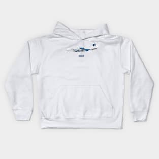 Illustration of Malaysia Airlines Airbus A380 Kids Hoodie
